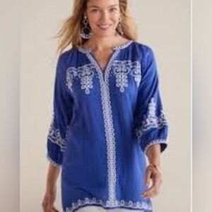 Soft Surroundings embroidered tunic